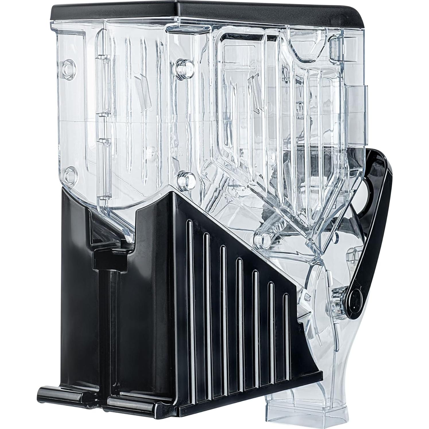 Restaurantware-Met Lux 2.1 Gallon Dry Food Dispenser, 1 Airtight Cereal Dispenser - With Base Stand, Single Control, 1 Black Plastic Grain Holder, For Snacks, Nuts, Or Coffee Beans