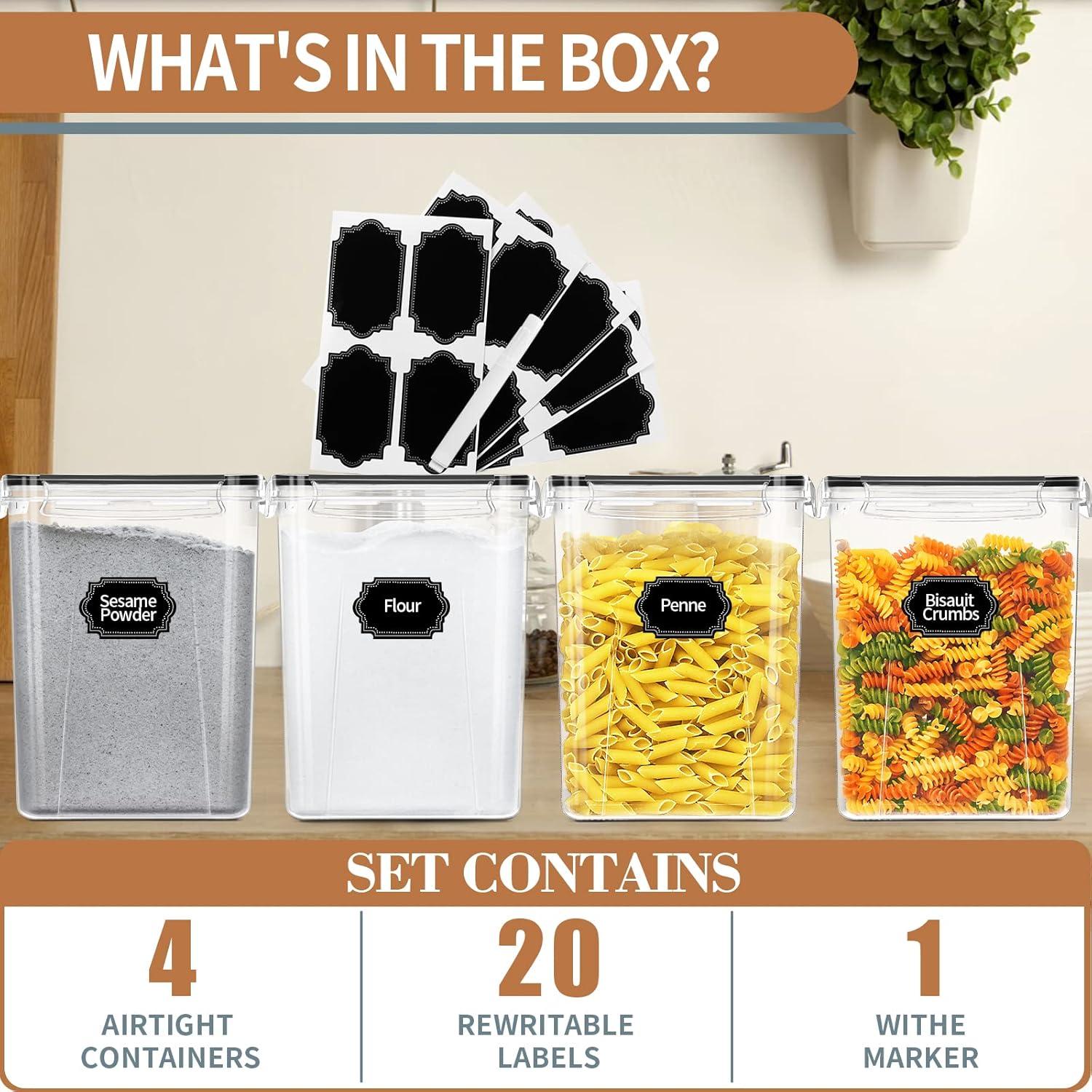 Contenedores de Almacenamiento Hermético PRAKI 5.2L - 4 Piezas