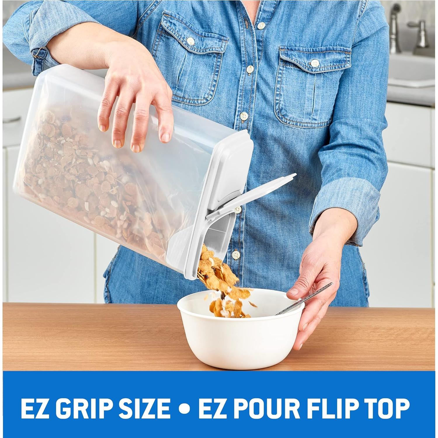 Contenedor de Almacenamiento de Cereal Buddeez 4 QT (3.8 L) Blanco