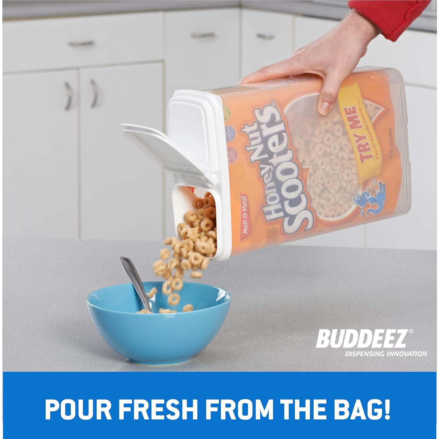 Contenedor de Almacenamiento de Cereal Buddeez 4 QT (3.8 L) Blanco