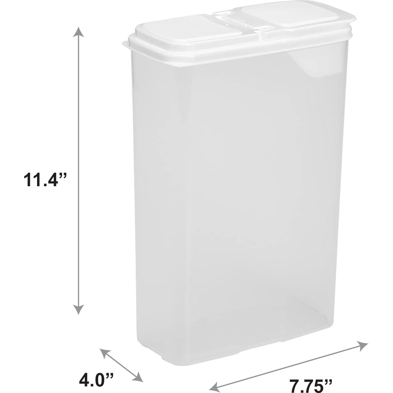 Contenedor de Almacenamiento de Cereal Buddeez 4 QT (3.8 L) Blanco