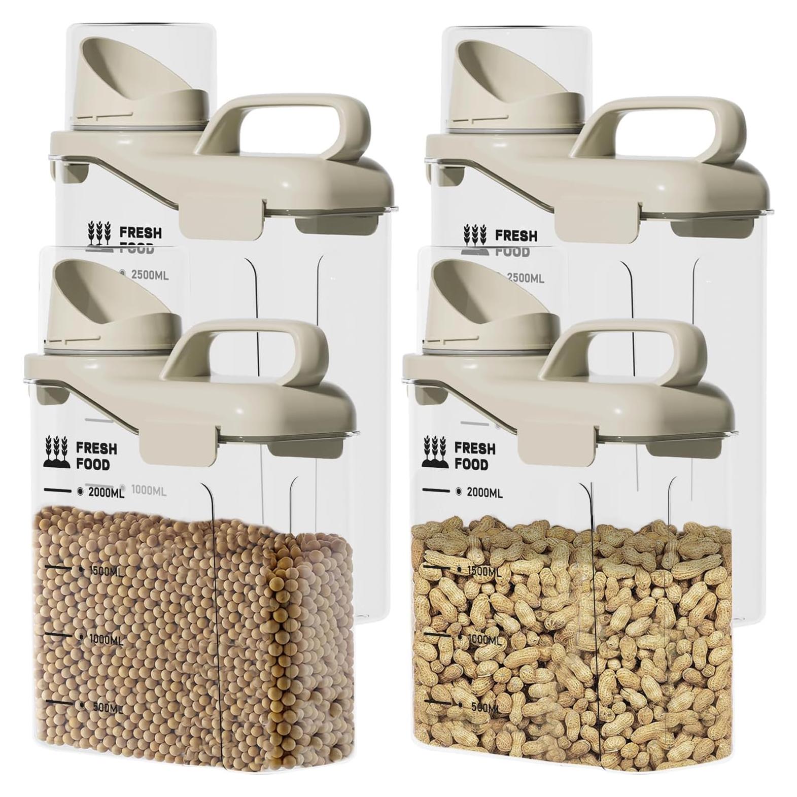 Contenedores de Almacenamiento de Alimentos SZRENZHU 4PC 2.5L