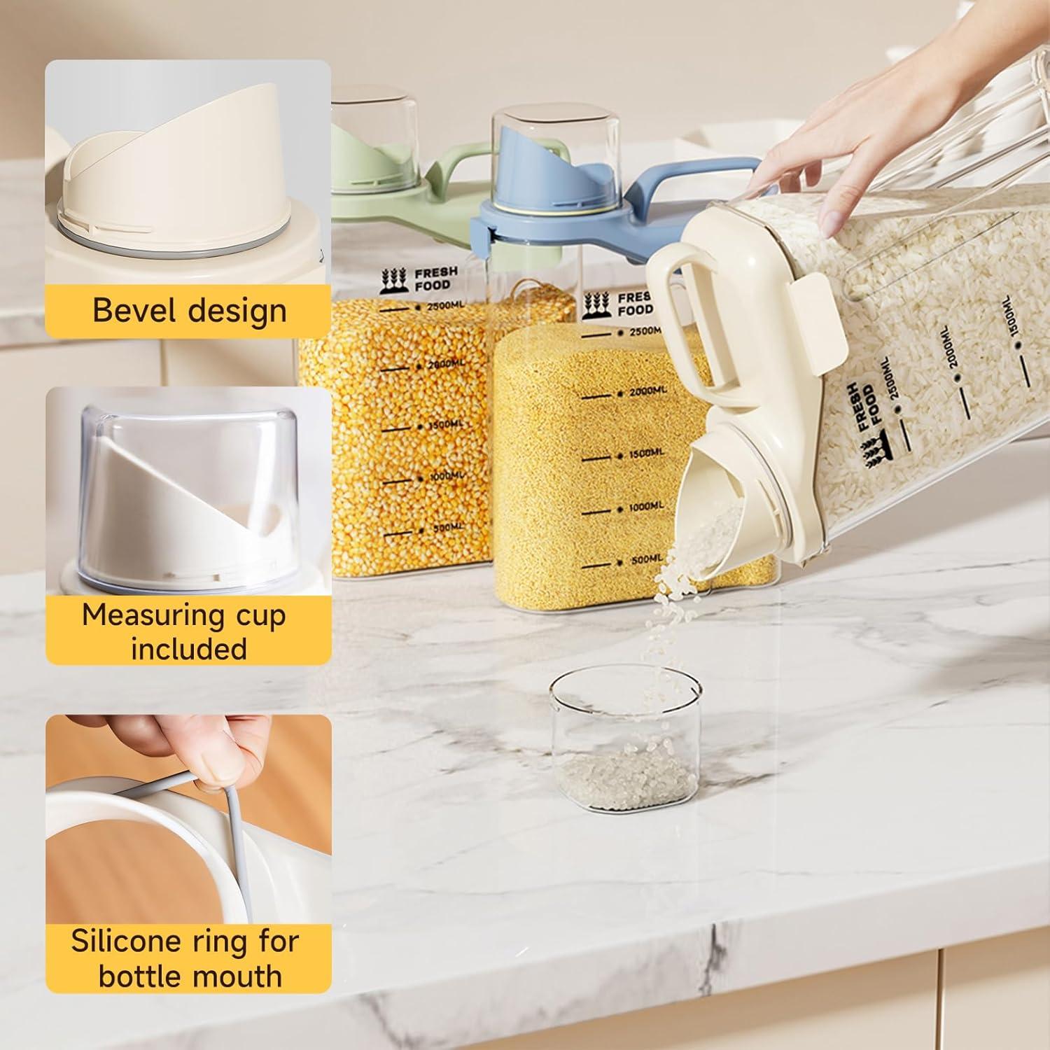 Contenedores de Almacenamiento de Alimentos SZRENZHU 4PC 2.5L