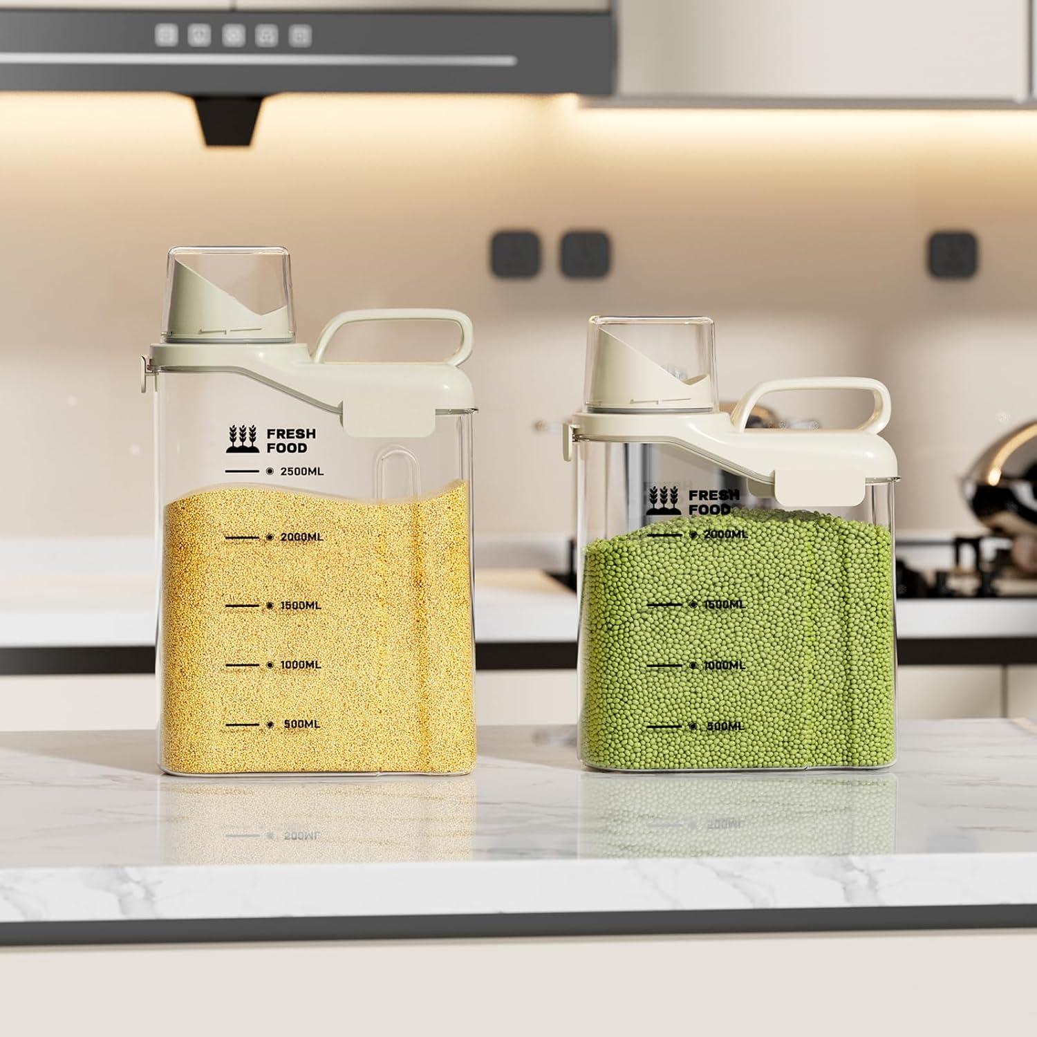 Contenedores de Almacenamiento de Alimentos SZRENZHU 4PC 2.5L