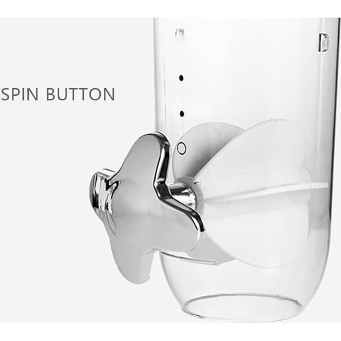 Dispensador de Alimentos Doble Montado en Pared 1.5L Plata