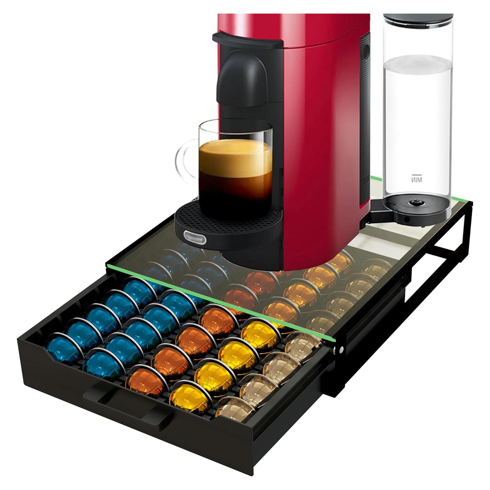 Organizador de Cajón para 75 Cápsulas de Café Nespresso Vertuo