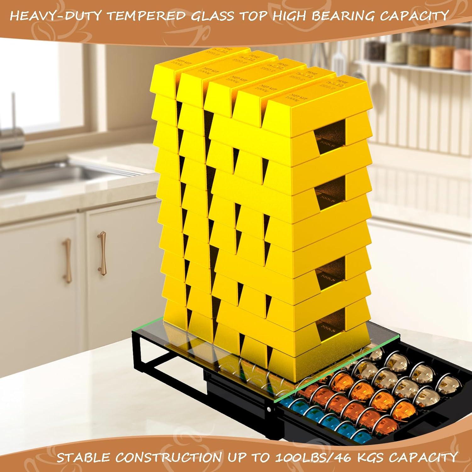 Organizador de Cajón para 75 Cápsulas de Café Nespresso Vertuo