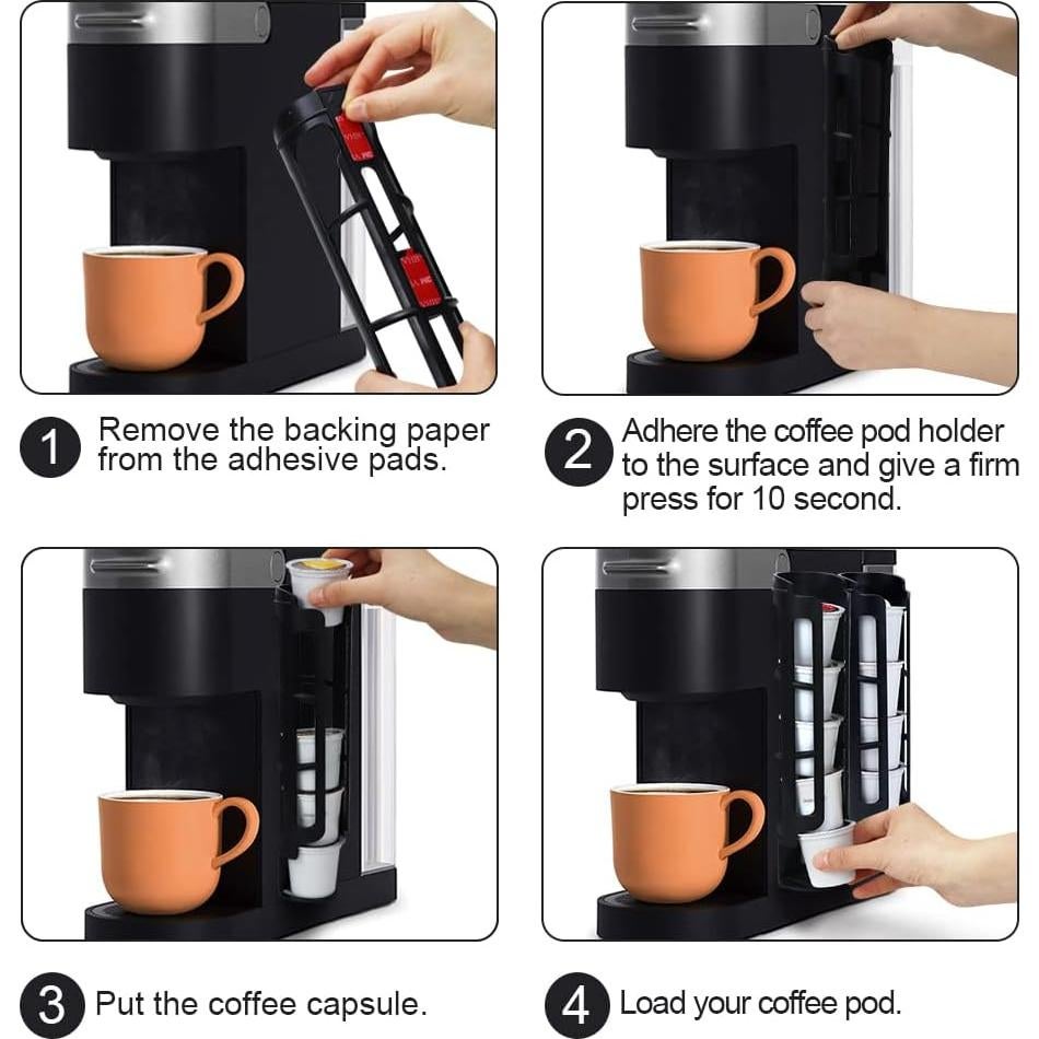 Soporte para cápsulas de café K-Cup SUNGRACE, 2 unidades, negro