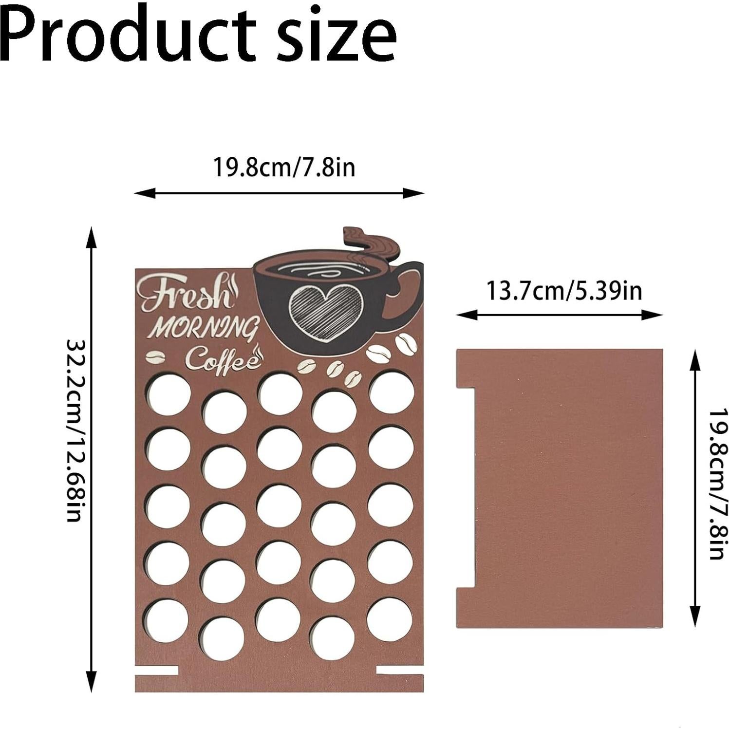 Soporte de cápsulas de café de madera K Cup - Organizador 25 tazas