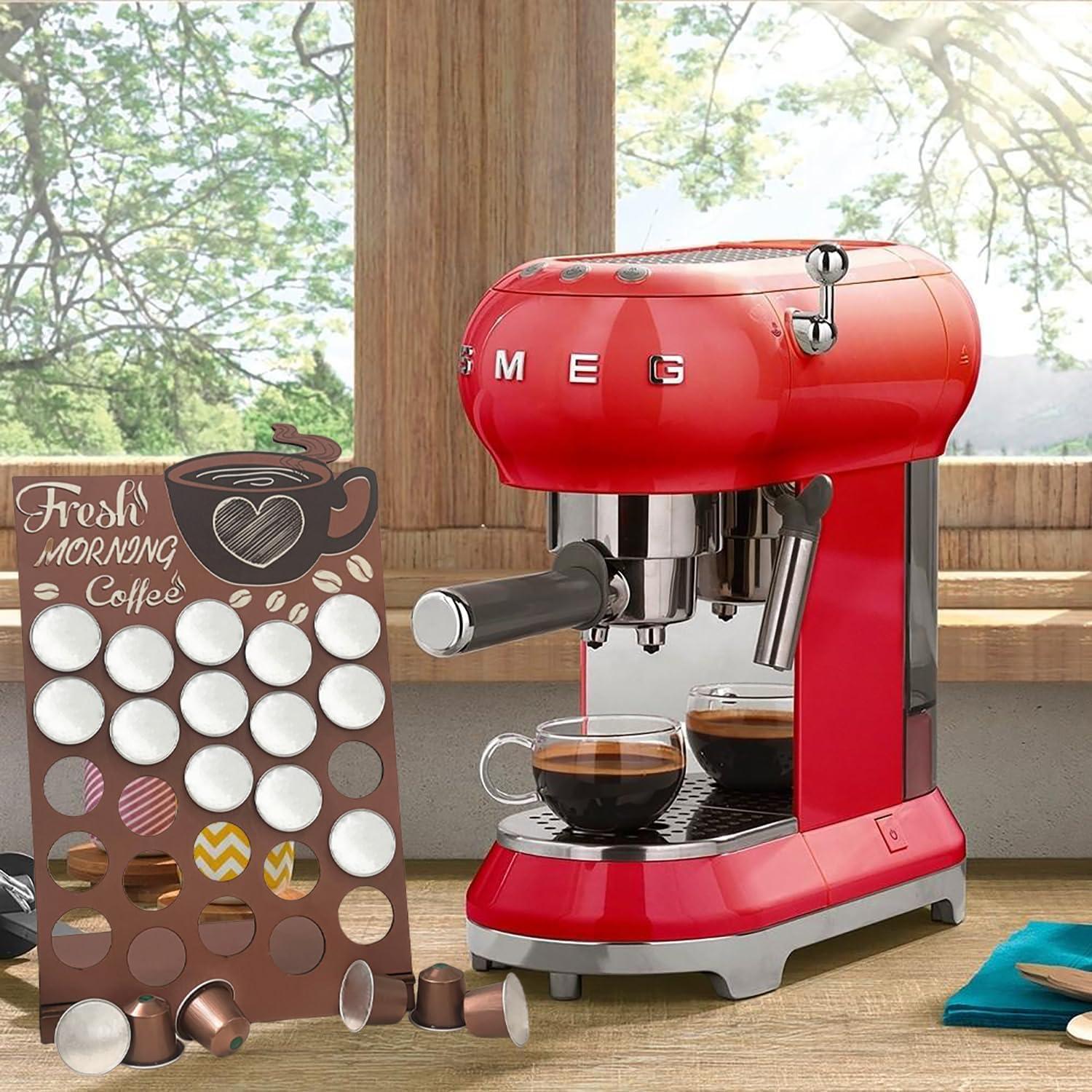 Soporte de cápsulas de café de madera K Cup - Organizador 25 tazas