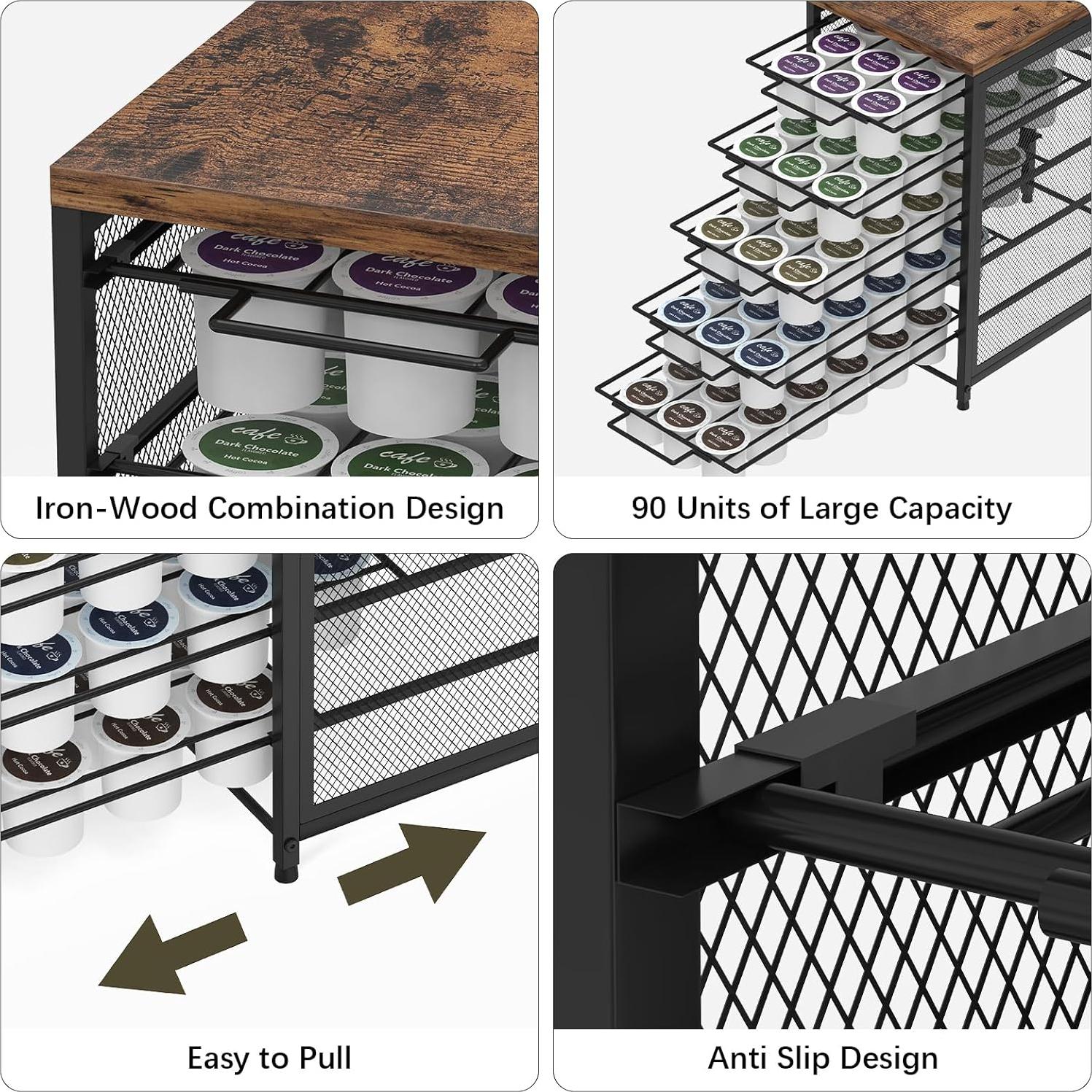 Cajón organizador para K Cups NOVIMANGO 5 niveles 90 cápsulas