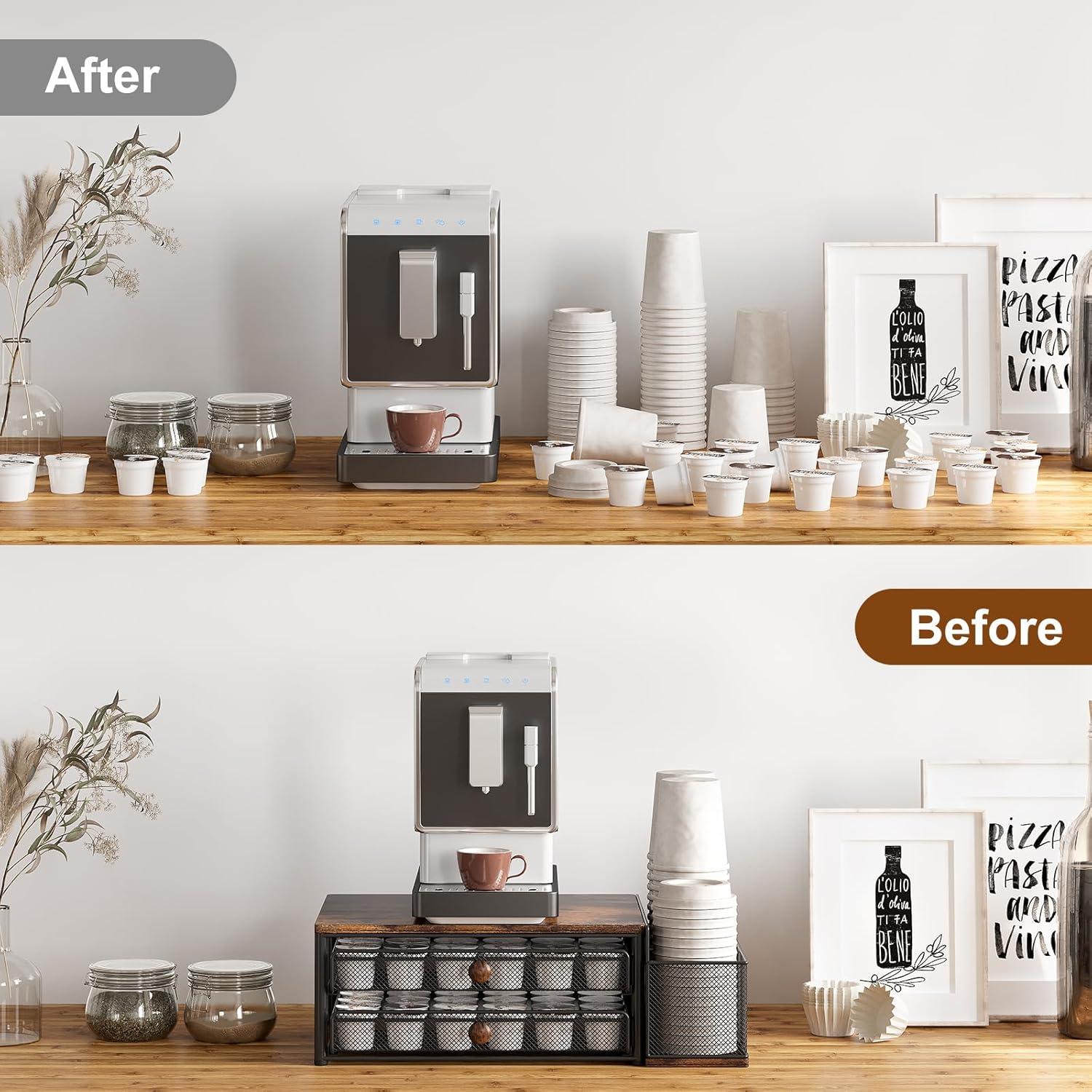 Soporte para K Cup TQVAI - Organizador de 60 Cápsulas Negro