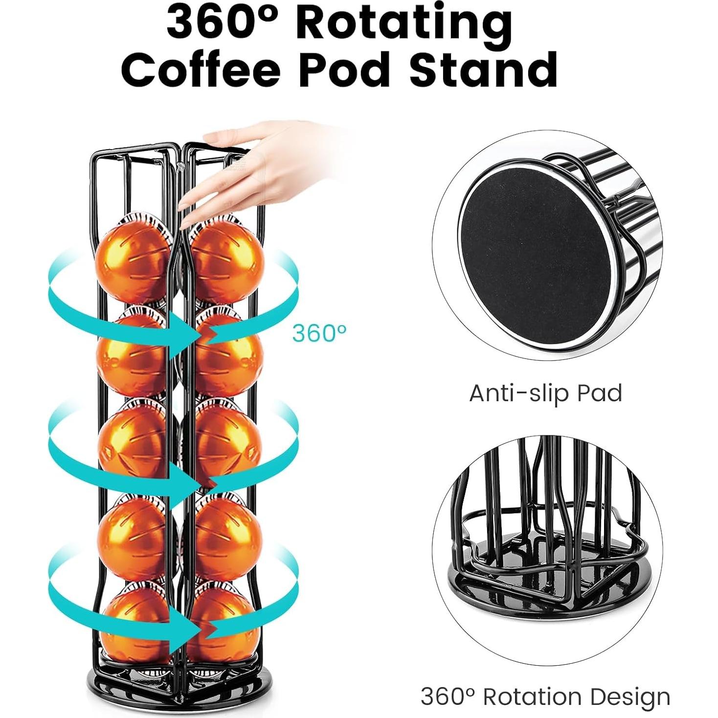 Soporte giratorio para 20 cápsulas Nespresso Vertuo Pluzluce