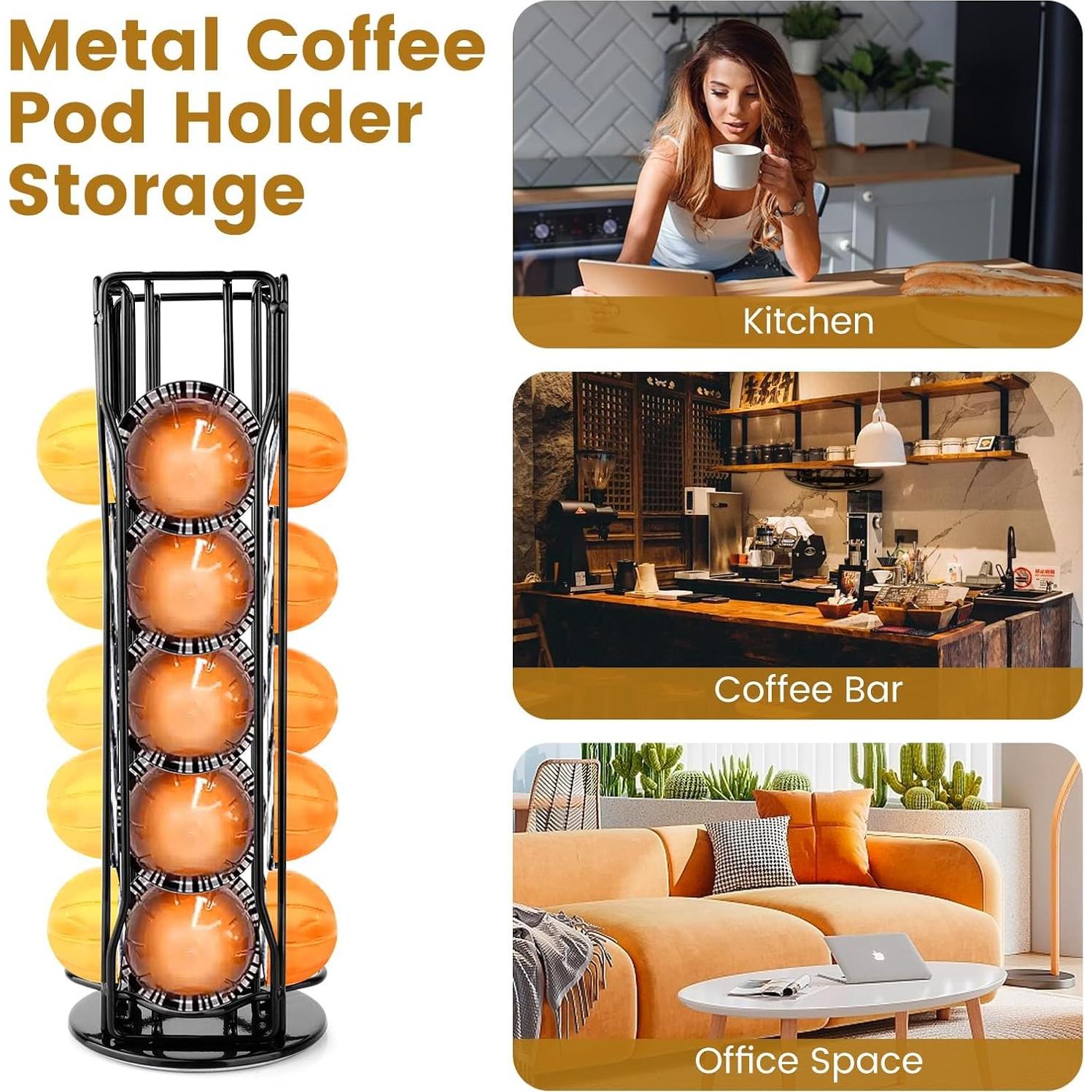 Soporte giratorio para 20 cápsulas Nespresso Vertuo Pluzluce