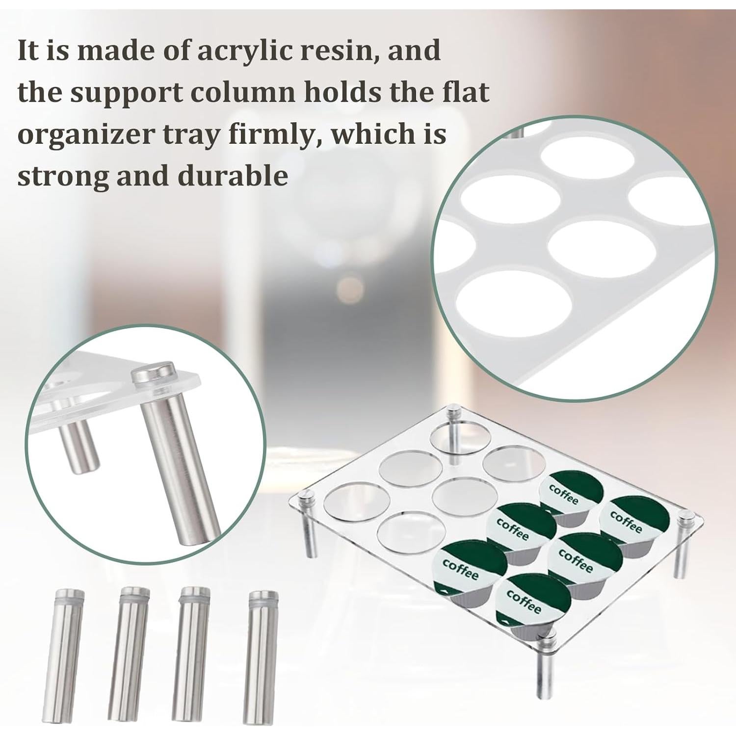 Organizador de Cajones Pcmursal para 12 Cápsulas de Café