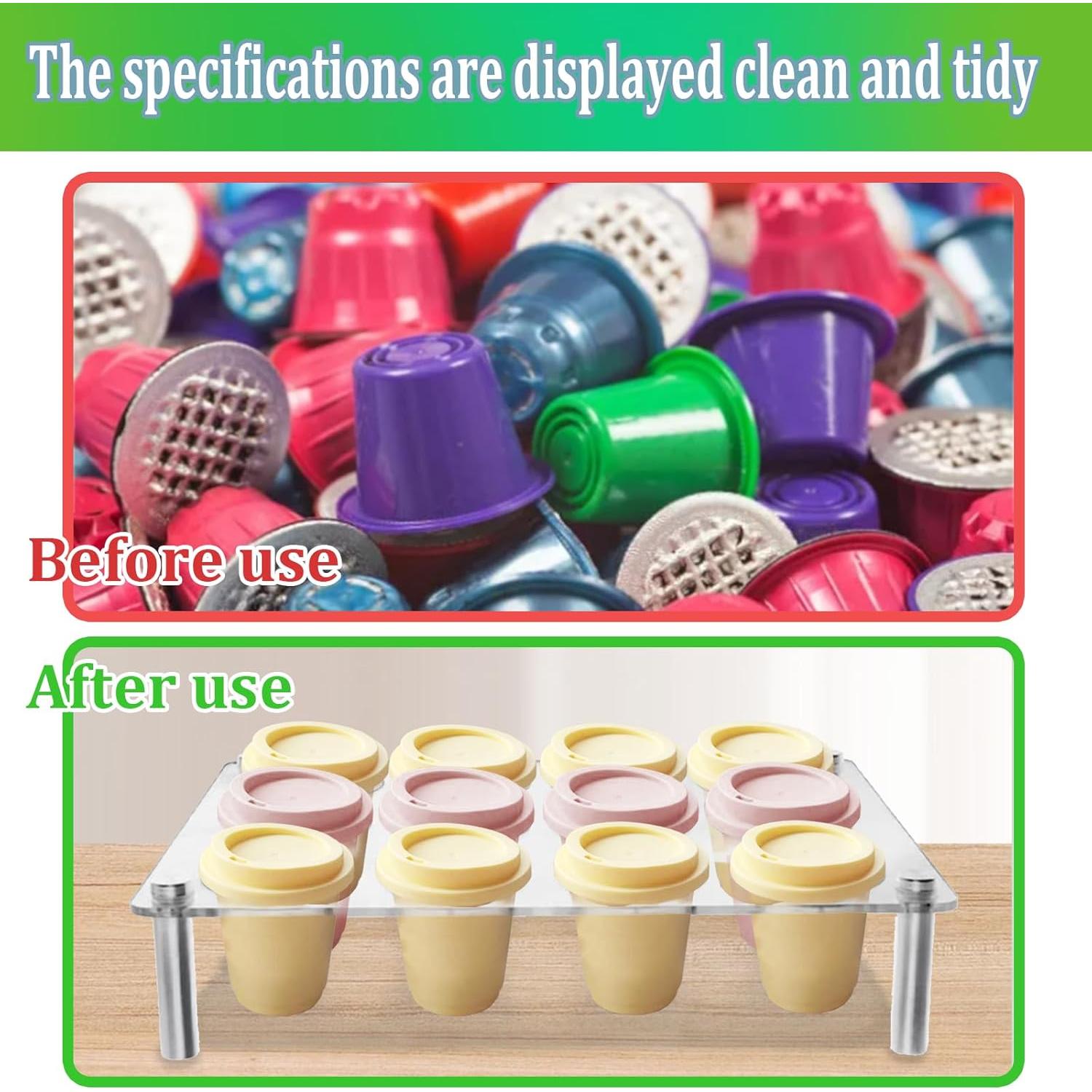 Organizador de Cajones Pcmursal para 12 Cápsulas de Café