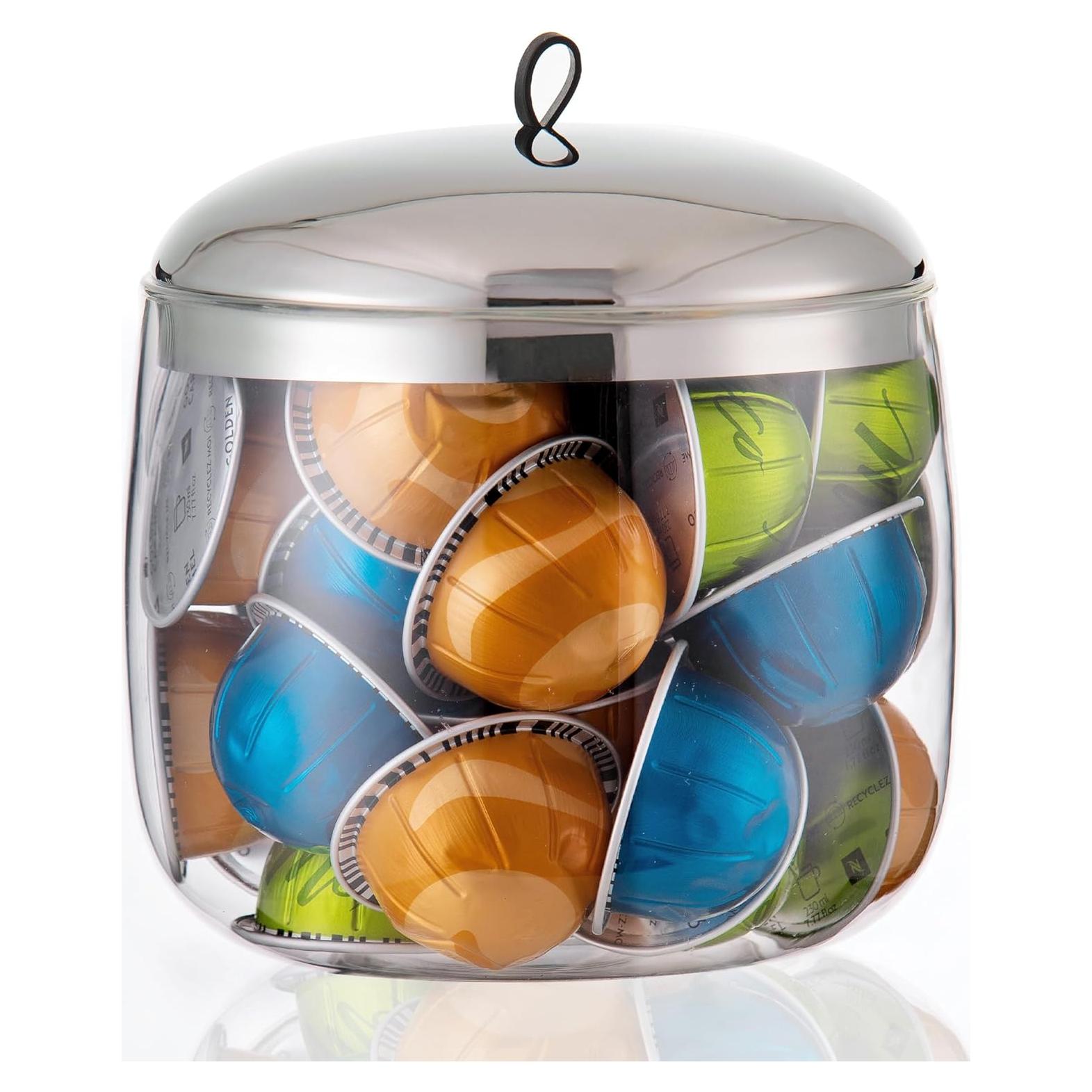 Soporte para Cápsulas de Café MOLFUJ - Almacenamiento Vidrio 30 Cápsulas