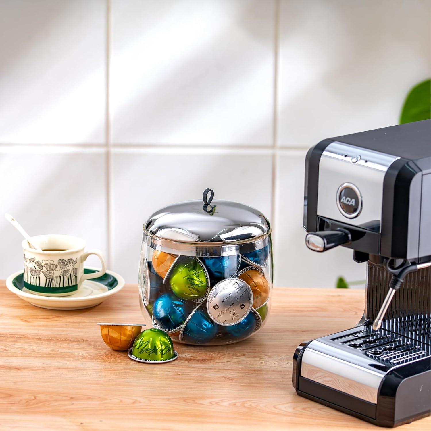 Soporte para Cápsulas de Café MOLFUJ - Almacenamiento Vidrio 30 Cápsulas