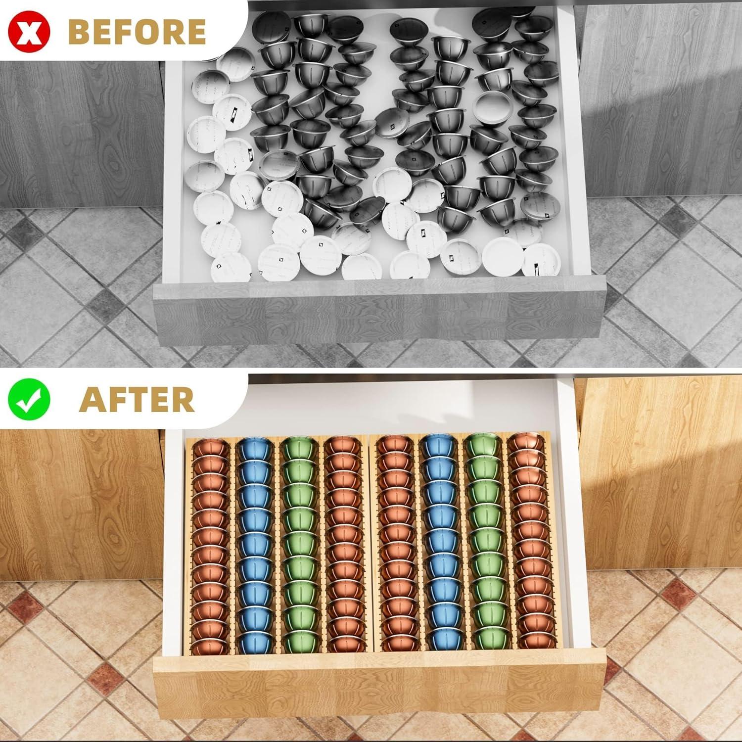 Soporte de Almacenamiento para Cápsulas de Café MinBoo de Bambú