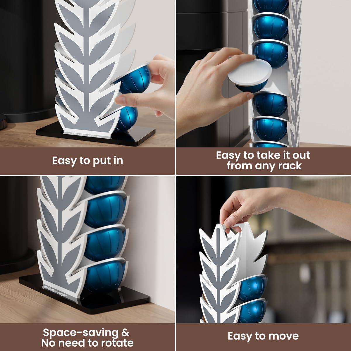 Soporte para cápsulas de café Nespresso Vertuoline LifeMoreasy - Almacena 20 cápsulas