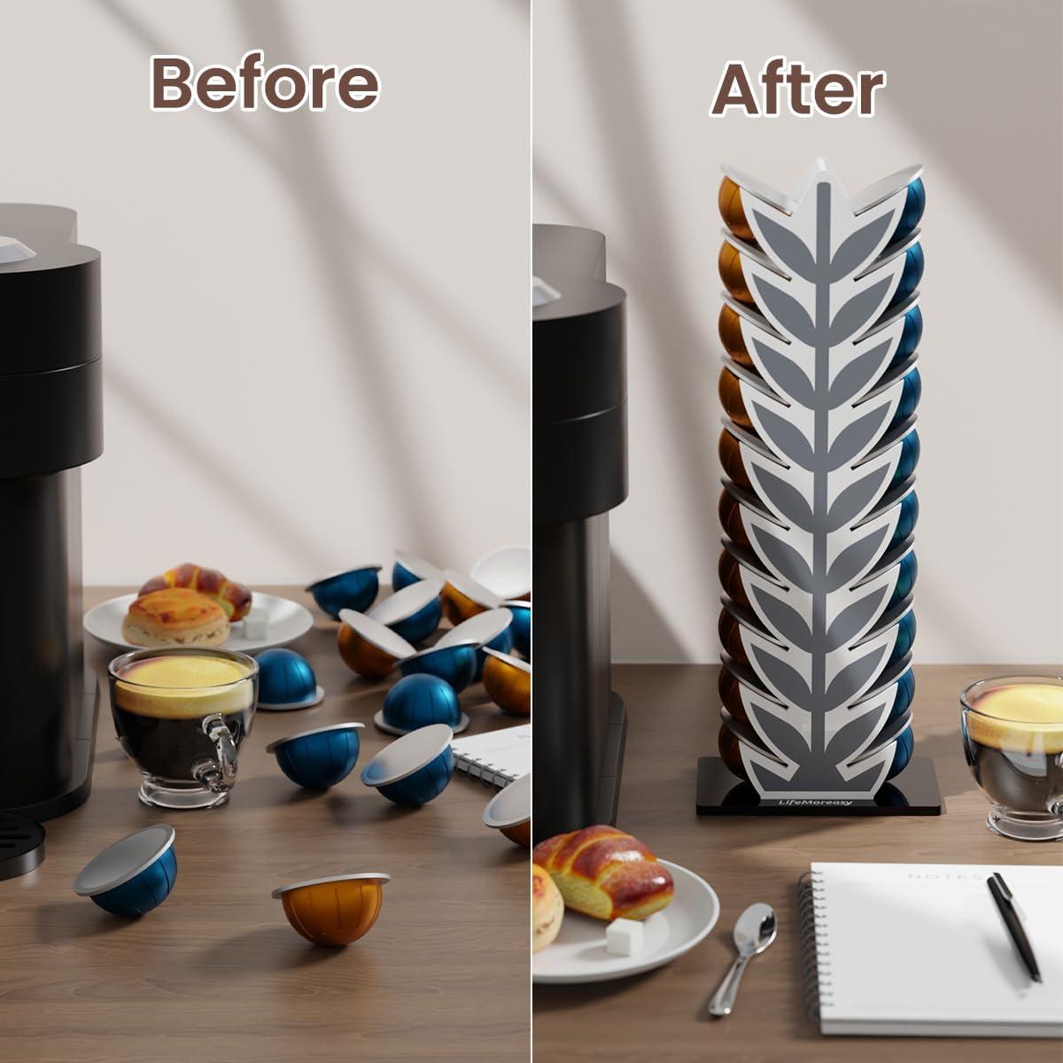 Soporte para cápsulas de café Nespresso Vertuoline LifeMoreasy - Almacena 20 cápsulas