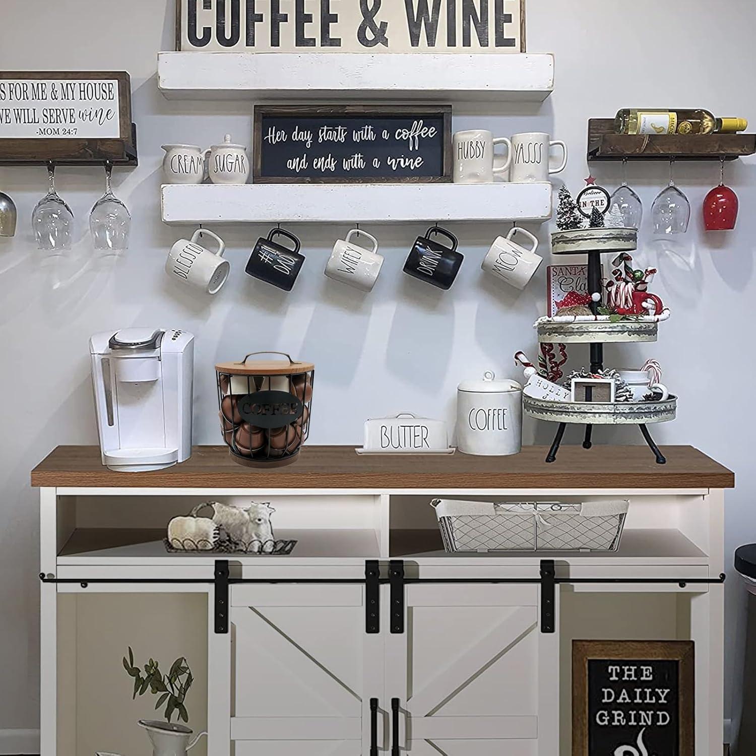 Soporte Redondo para Cápsulas de Café MFBJXC con Tapa - Negro