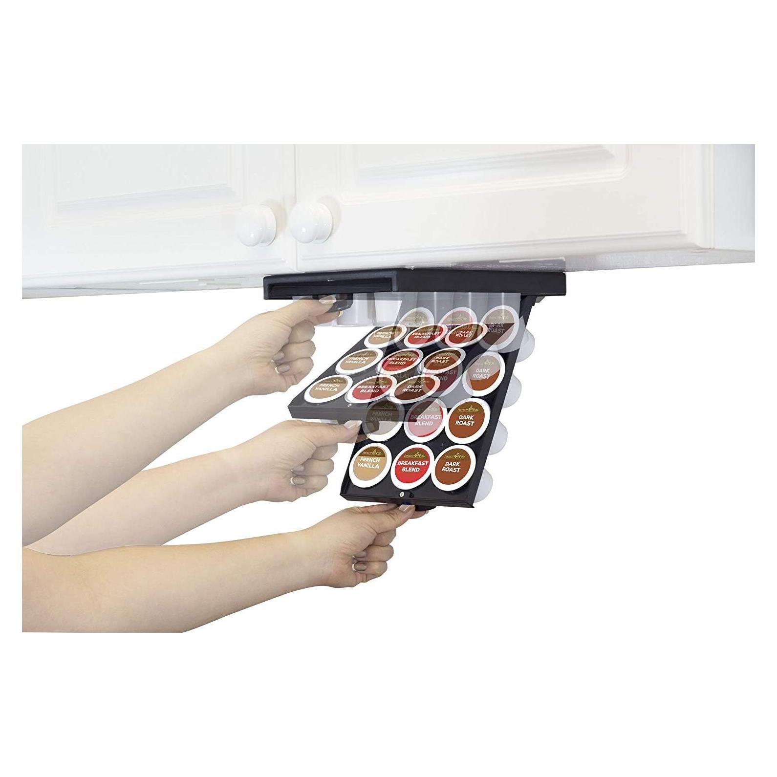 Estante Bajo Gabinete PERFECT POD para 12 K-Cups - Negro