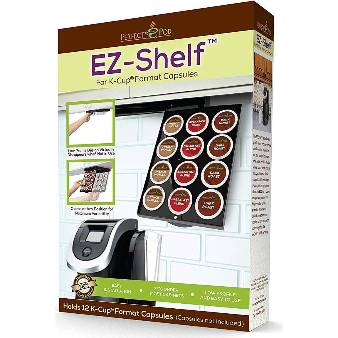 Estante Bajo Gabinete PERFECT POD para 12 K-Cups - Negro