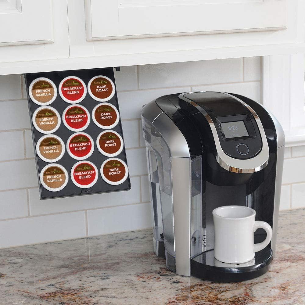 Estante Bajo Gabinete PERFECT POD para 12 K-Cups - Negro