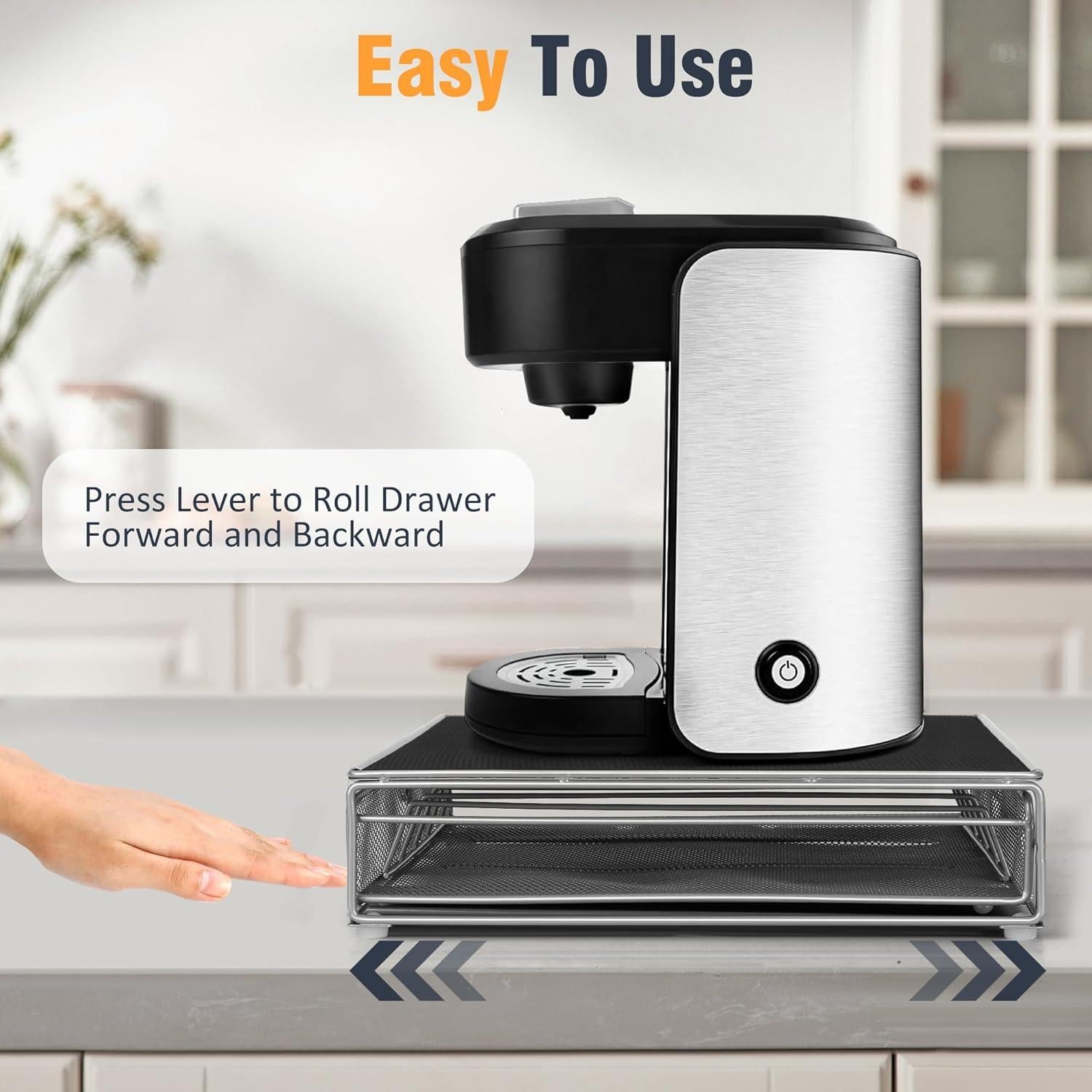 Cajón organizador para 36 cápsulas de café ROWISE negro