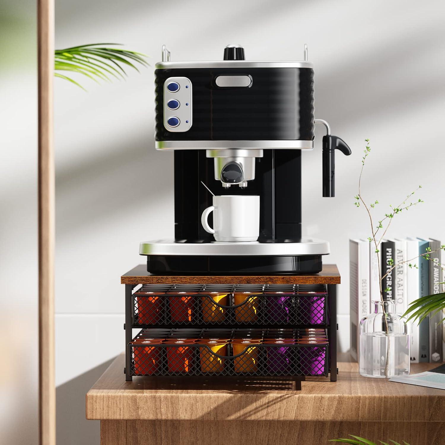 Organizador de Cápsulas de Café CADUKE 2 Niveles 72 Cápsulas