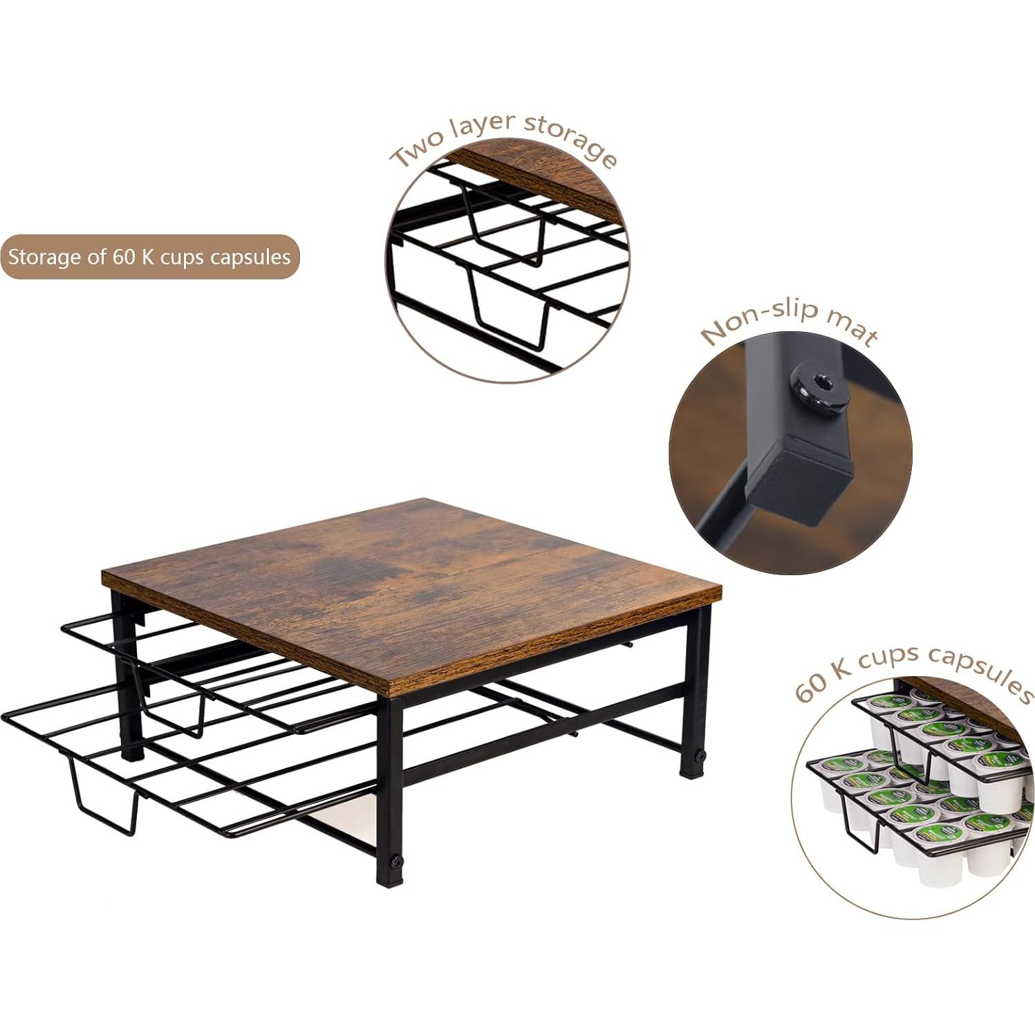 Organizador de Cajones para Cápsulas de Café Speday 2 Niveles 60 K Cups