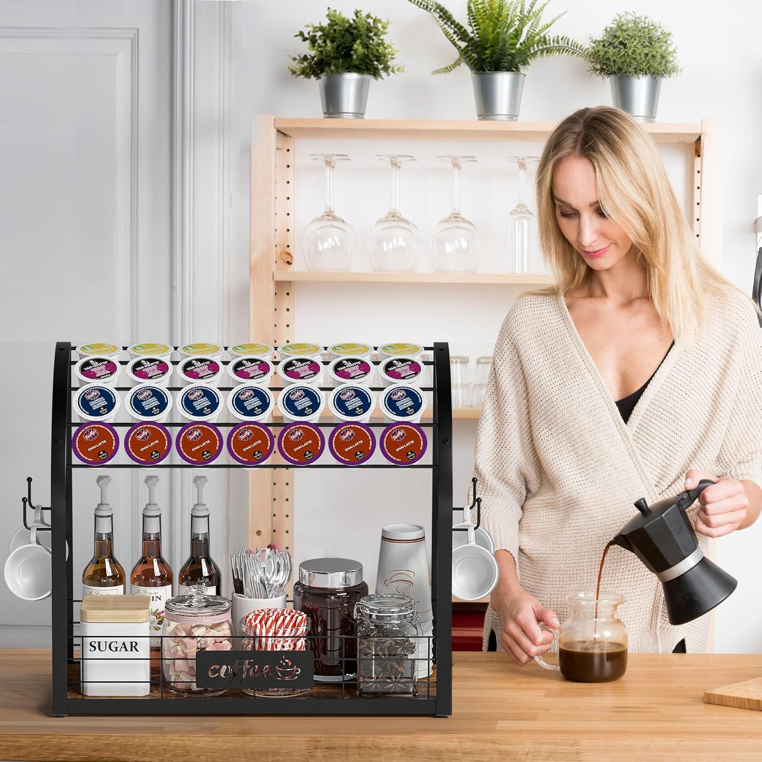 Organizador de Estación de Café Greatseas 2 Niveles Negro