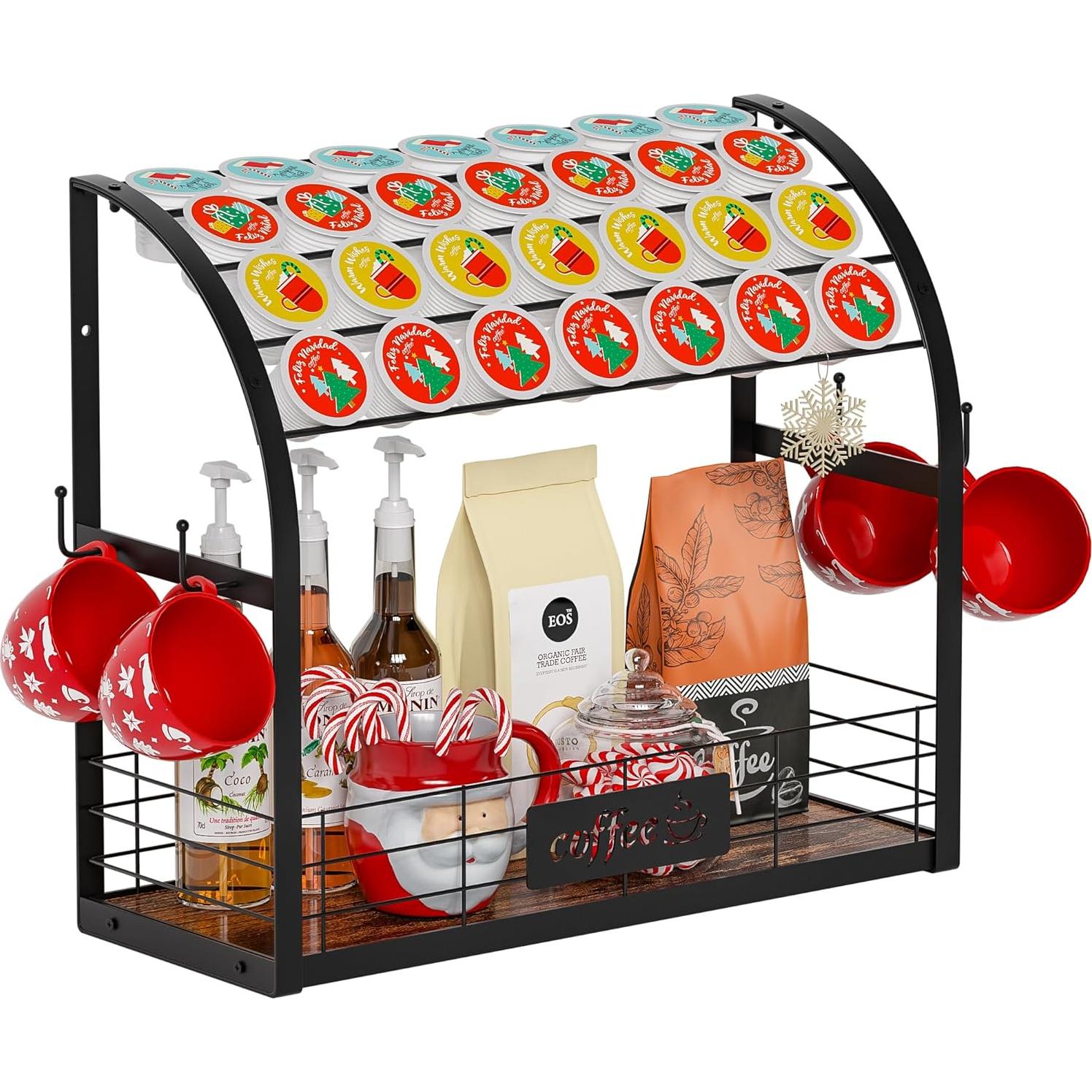 Organizador de Estación de Café Greatseas 2 Niveles Negro