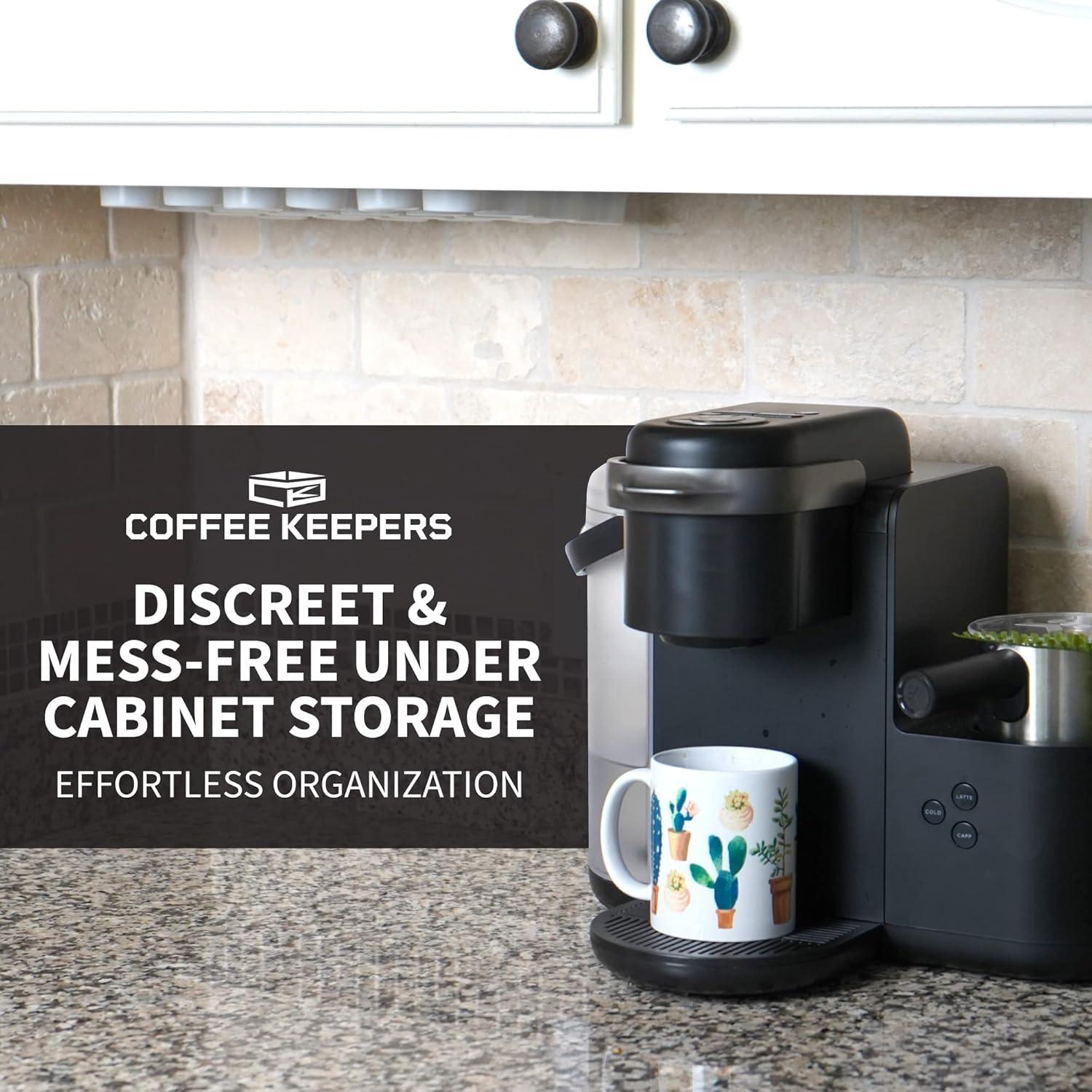 Soporte K-Cup bajo gabinete Coffee Keepers 24 cápsulas negro