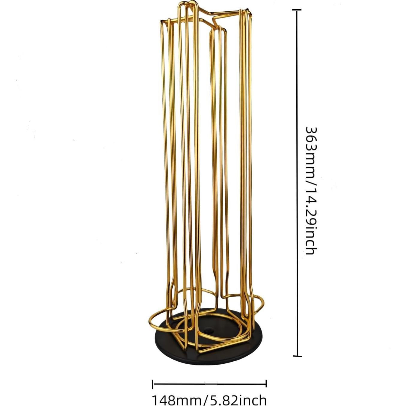 Soporte giratorio dorado para 28 cápsulas Nespresso Vertuo