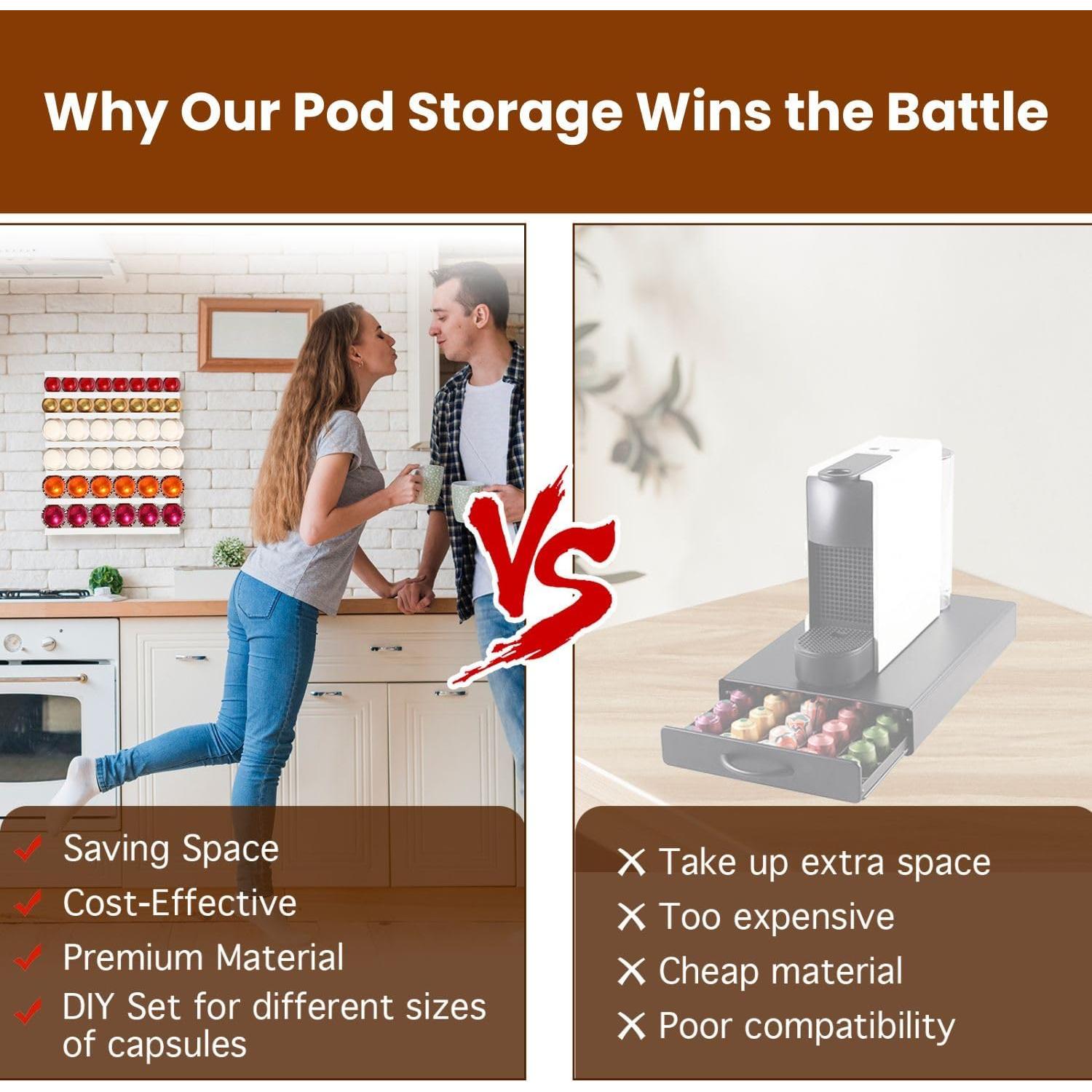 Soporte para cápsulas de café VOMELON 10 PCS blanco