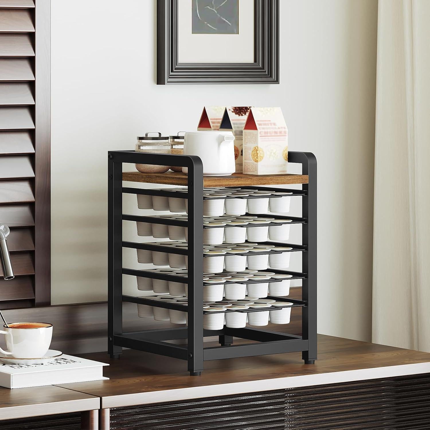 Soporte Organizador de Cápsulas de Café YATINEY 5 Niveles 100 K-Cups