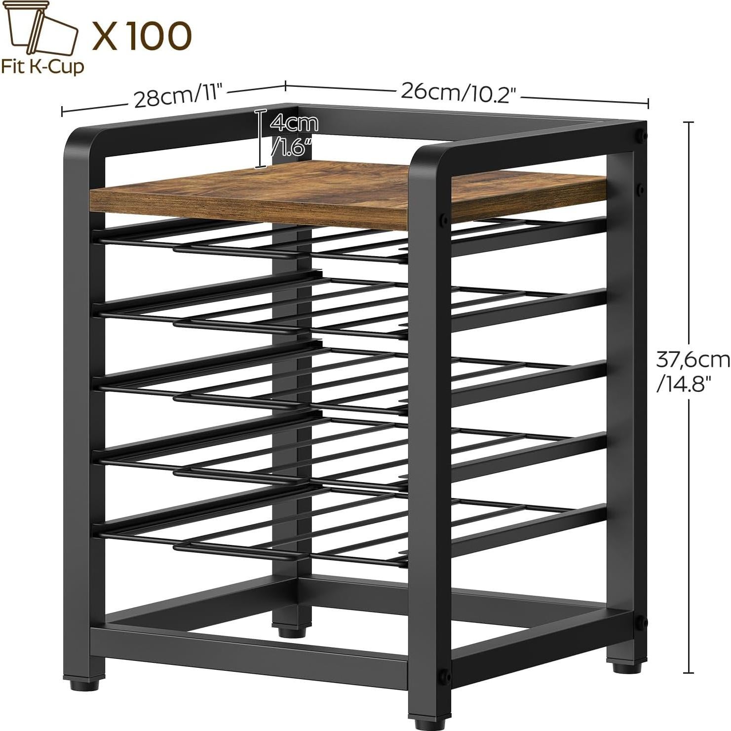 Soporte Organizador de Cápsulas de Café YATINEY 5 Niveles 100 K-Cups