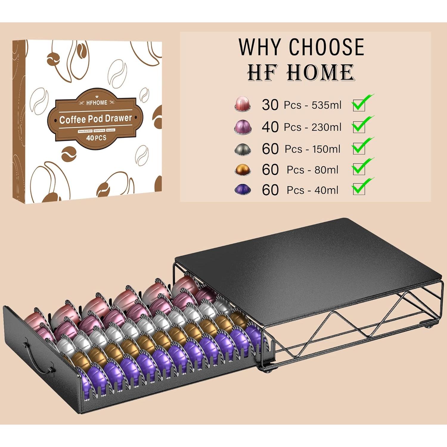 Soporte para Cápsulas de Café HFHOME - Organizador Nespresso Vertuo