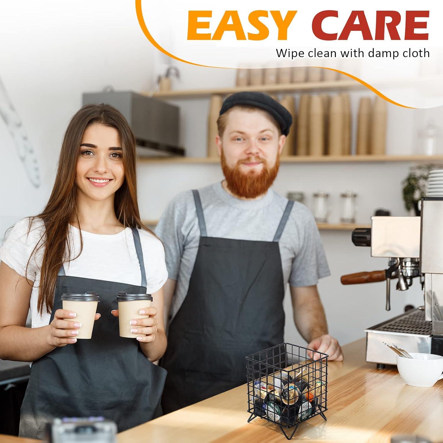 Soporte para Cápsulas de Café Zubebe 4 Pcs Metal Negro 13.5x16 cm