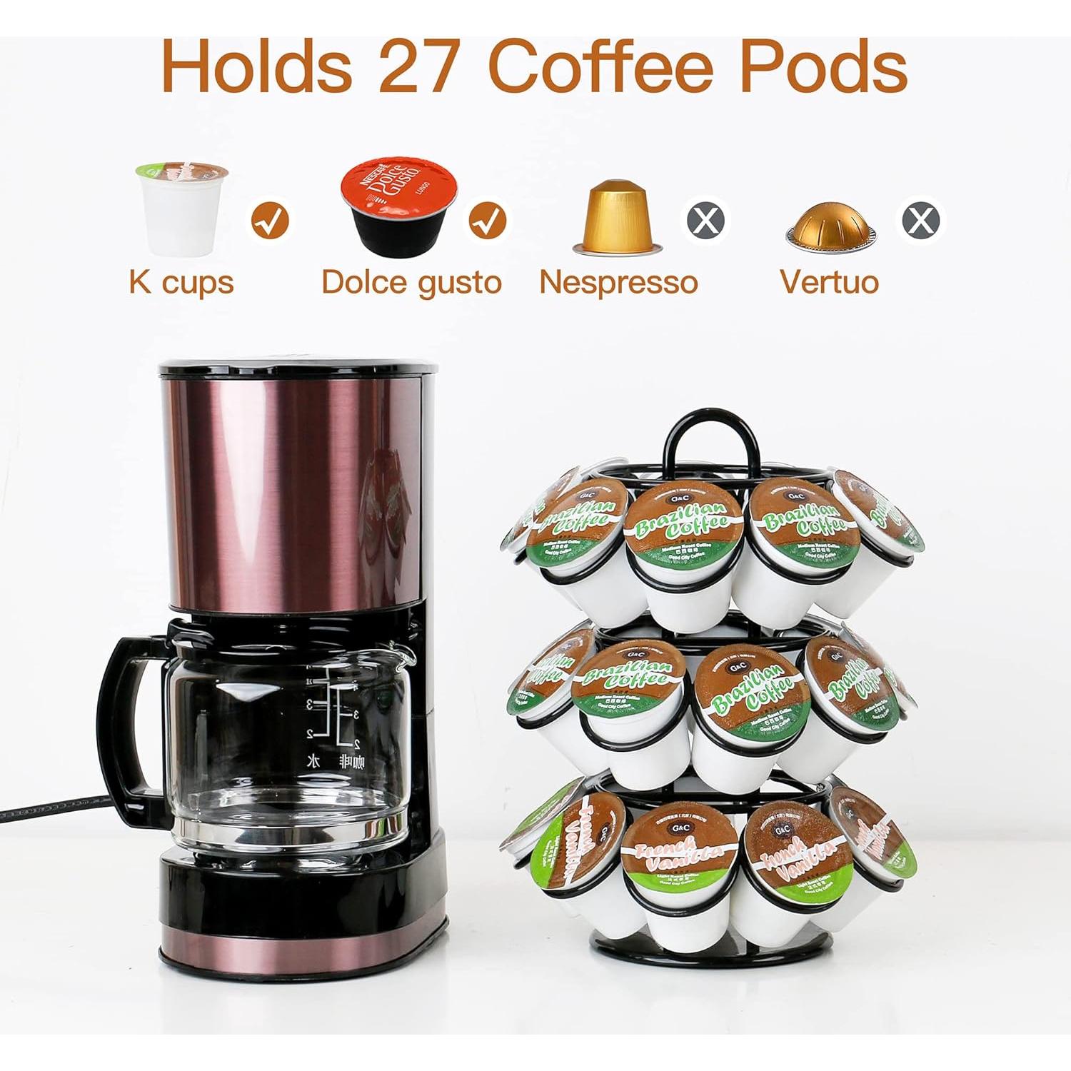 Soporte Organizador de K Cups ZECENN 27 Cápsulas Negro