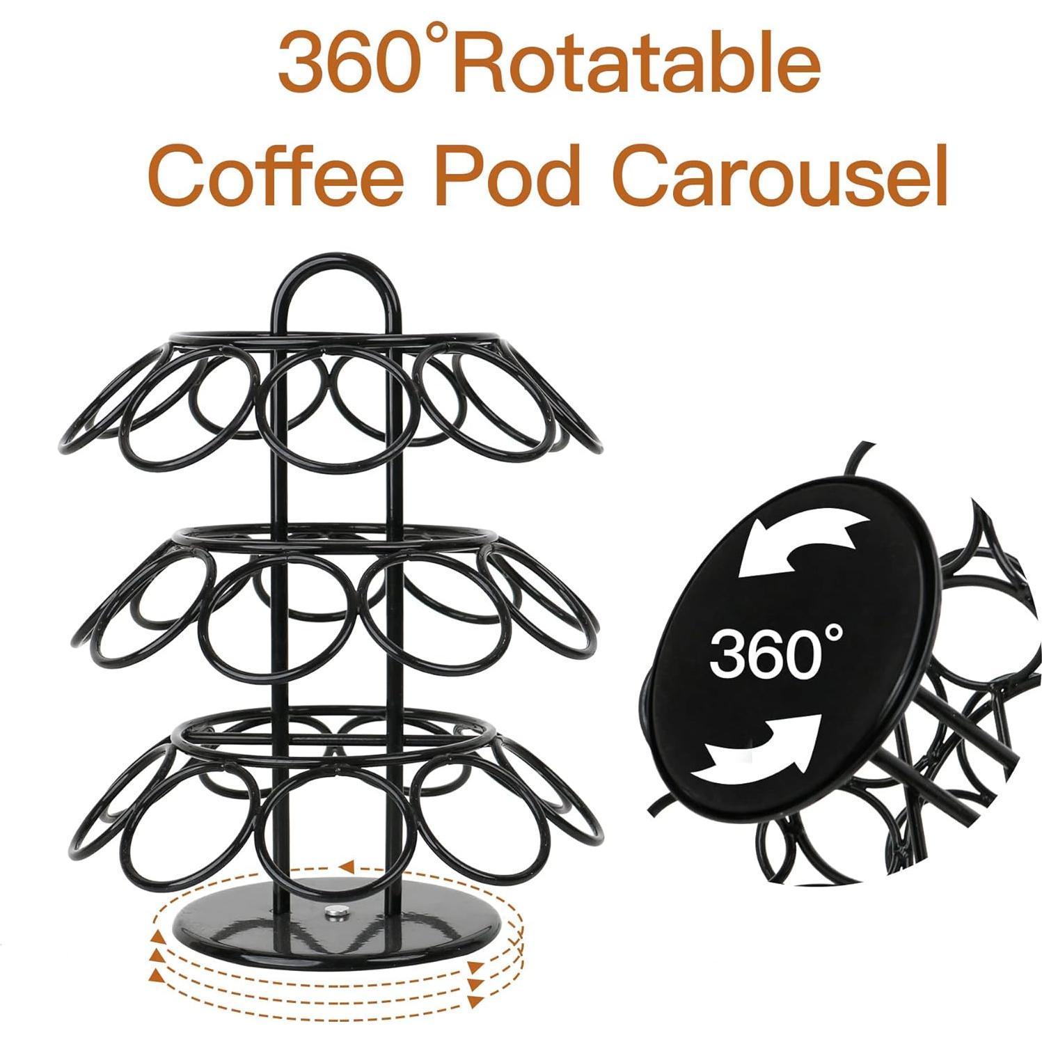 Soporte Organizador de K Cups ZECENN 27 Cápsulas Negro