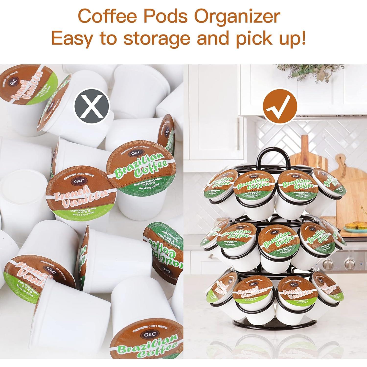 Soporte Organizador de K Cups ZECENN 27 Cápsulas Negro
