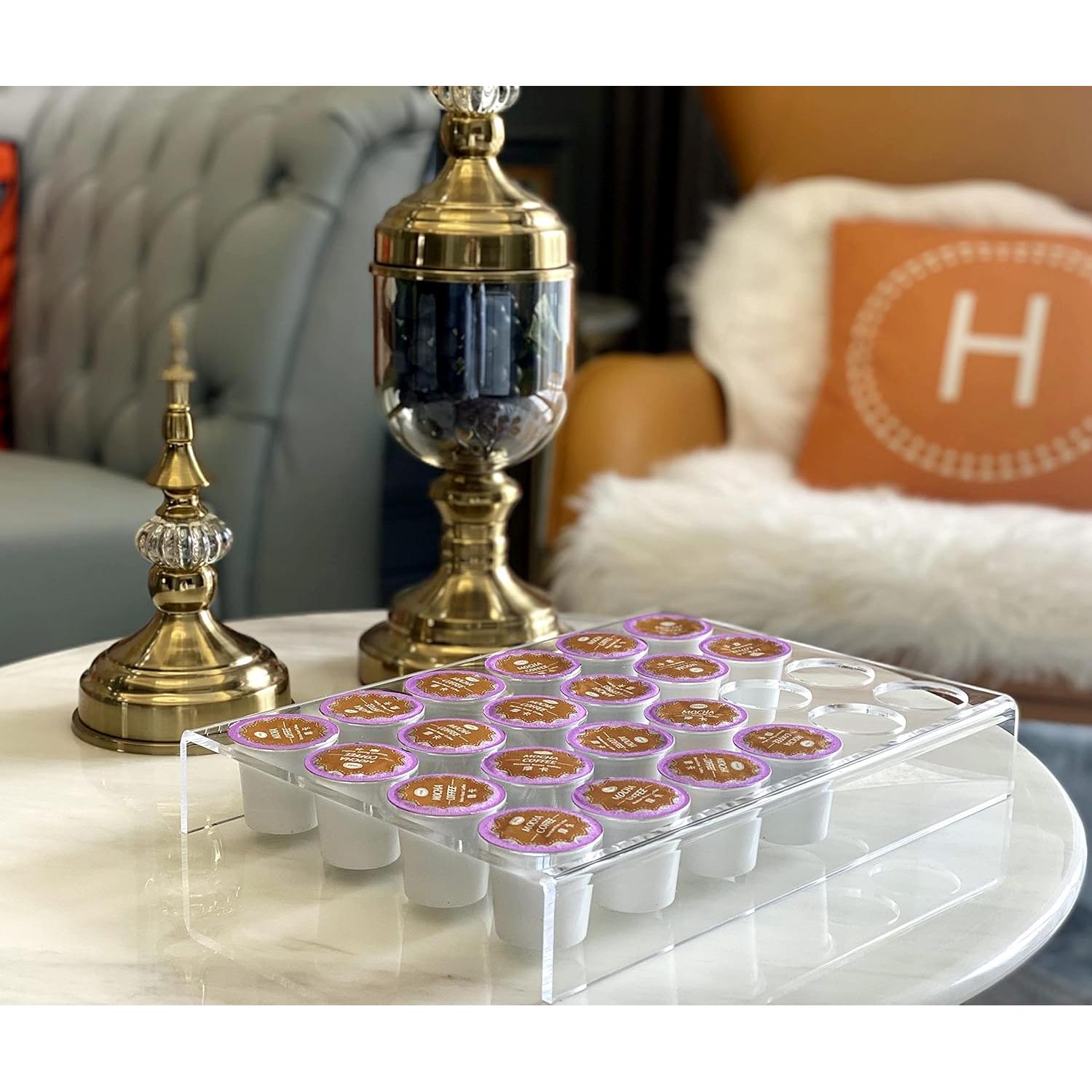 Organizador de Cápsulas de Café IEEK 2 Paquete Acrílico 24 Ranuras