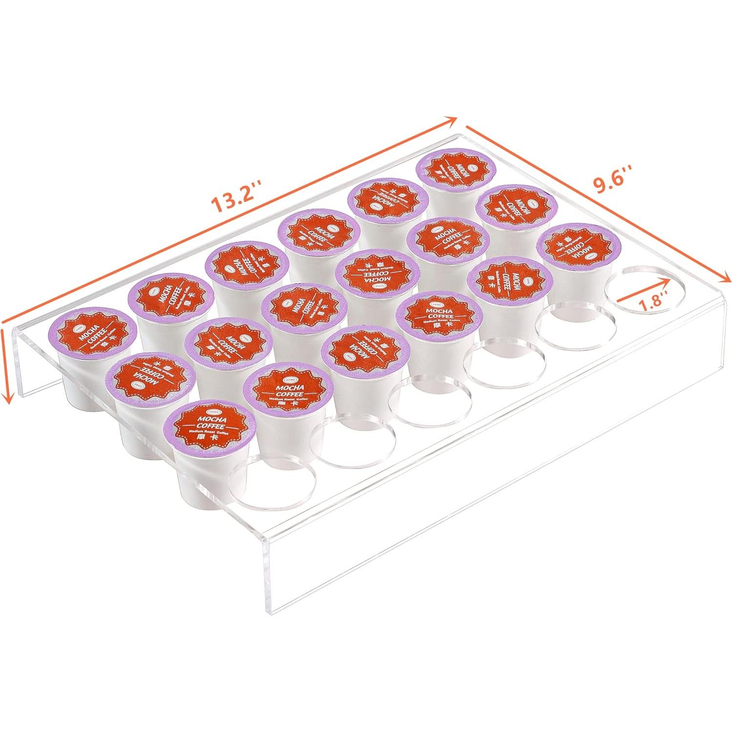 Organizador de Cápsulas de Café IEEK 2 Paquete Acrílico 24 Ranuras