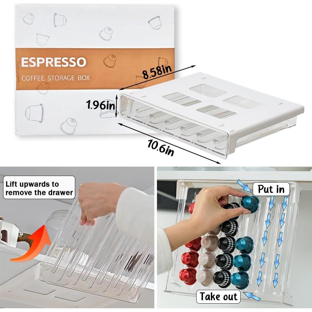 Organizador de Cajones para Cápsulas Nespresso Prylenza 30 Capacidad