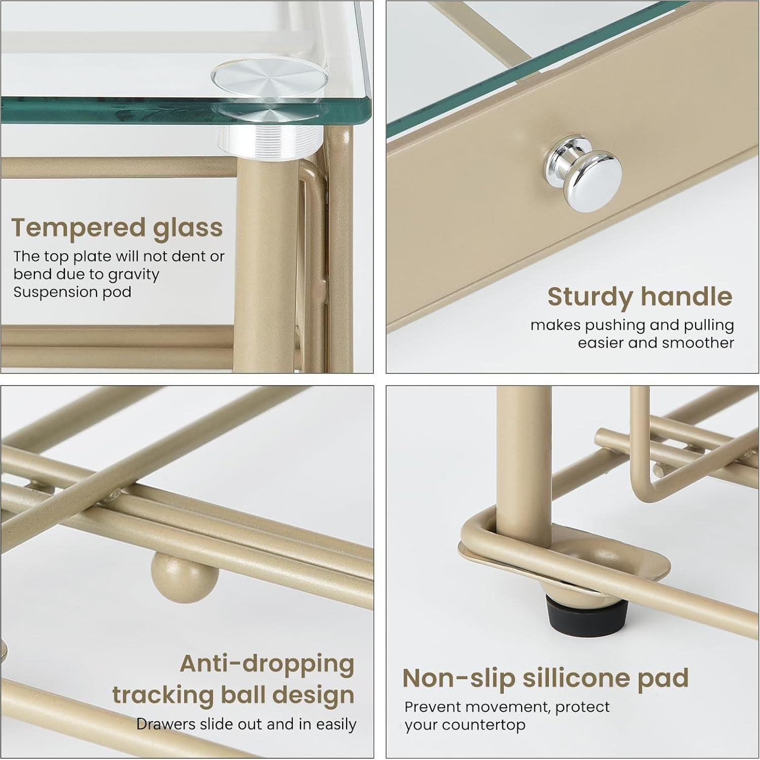 Soporte para cápsulas de café Lycklig, vidrio templado, 36 K Cups