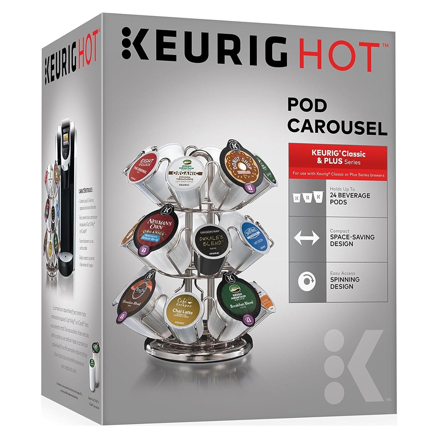 Carrousel de Almacenamiento Keurig para 10 Cápsulas K-Cup - Plata