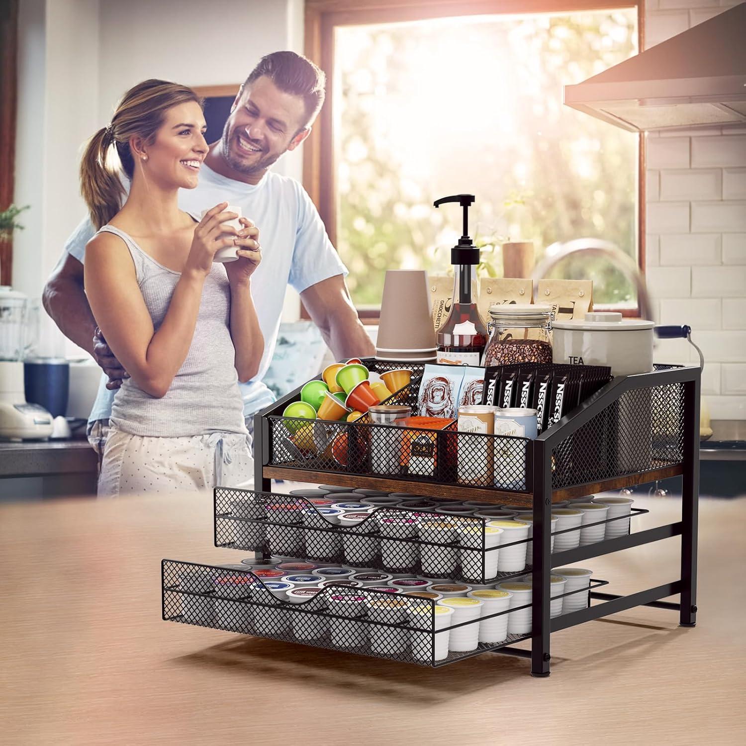 Organizador de Bar de Café Homsorout - Estación de Encimera